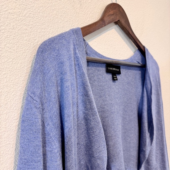 Lane Bryant Cottagecore Cropped Shrug Cardigan Ruffle Sleeve Blue 22/24 - Picture 2 of 8